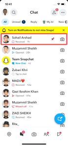 Pin Someone on Snapchat